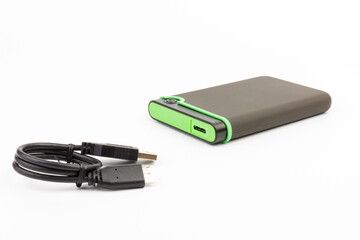 external hard drive for backup on a white background