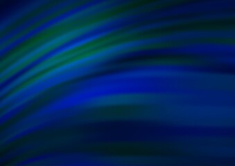 Dark BLUE vector background with liquid shapes. A vague circumflex abstract illustration with gradient. Brand new design for your ads, poster, banner.