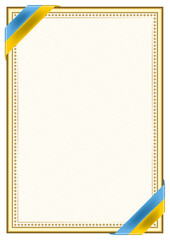 Vertical  frame and border with Tuva flag