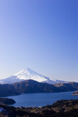 Fototapeta premium 富士山と芦ノ湖