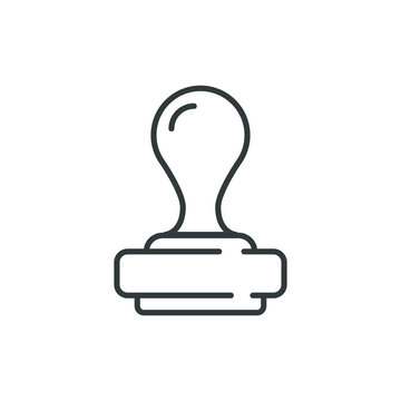 recommend clip art: Stamp icon. line sign, icon isolated on white background - vector illustration eps10