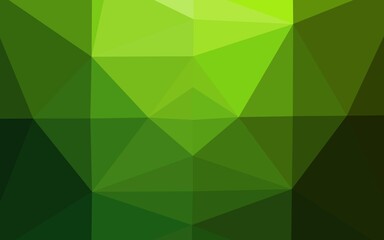 Fototapeta na wymiar Light Green vector triangle mosaic texture. A completely new color illustration in a vague style. Brand new style for your business design.