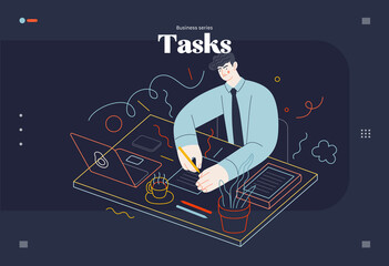 Business topics - tasks, web template