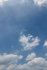 clouds in the blue sky