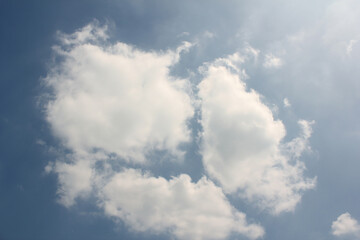 clouds in the blue sky