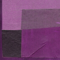 Fototapeta premium Colorful torn paper collage close-up. Texture made from various paper and cardboard parts. Damaged old paper background. Vintage blank wallpaper. Material design backdrop.