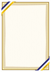 Vertical  frame and border with Buryatia flag