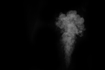Figured smoke on a dark background. Abstract background, design element, for overlay on pictures