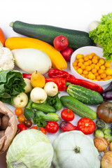 Fruits and vegetables autumn harvest, natural still life for healthy food