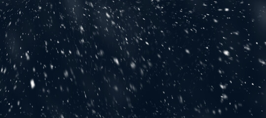 Heavy snowfall with real snowflakes.
Heavy snowfall with real snowflakes on black background....