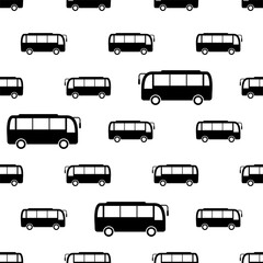 Bus Icon Seamless Pattern, Bus
