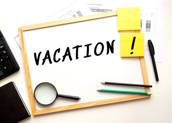 The text is written on a white office board. Business concept.