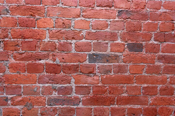 Red old brick, masonry, texture