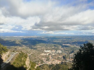 Naklejka premium view from the top of the mountain