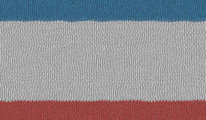 Fototapeta premium Detailed Illustration of a Knitted Flag of Crimea