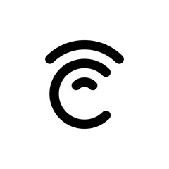 Letter C network logo design vector