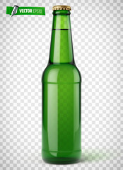 Bouteille de bière vectorielle sur fond transparent
