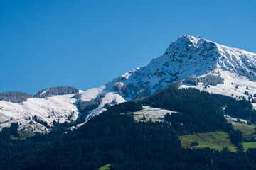 Kitzbüheler Horn mit ersten Schnee im September