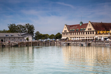 Seaside promenade, Harbour, , Island Lindau, Lindau at Lake Constance, Lake Constance region, Swabia, Bavaria, Germany, Europe