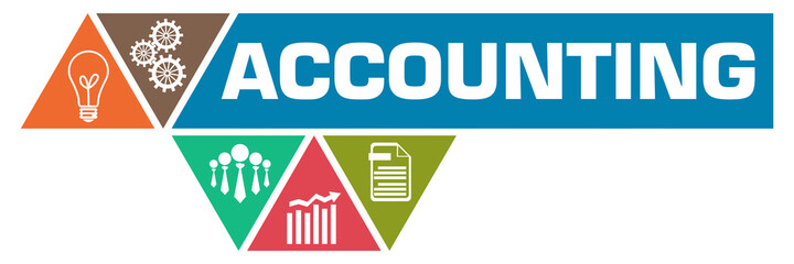 Accounting Colorful Triangle Polygon Horizontal 