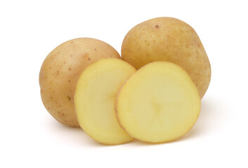 Potato isolated on white background,Agricultural products.