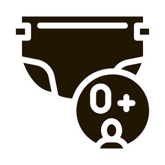 Diaper Newborn glyph icon vector. Diaper Newborn Sign. isolated symbol illustration