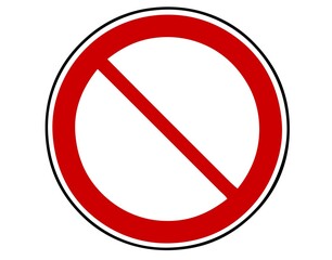 Verbot Zeichen als Verkehrszeichen Icon Symbol