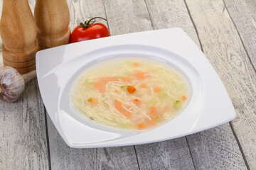 Chicken soup with noodles