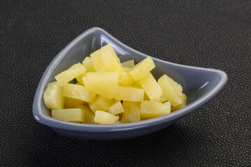 Marinated pineapple pieces