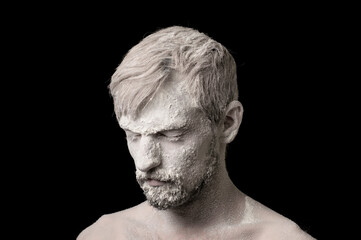 portrait of a guy in white powder