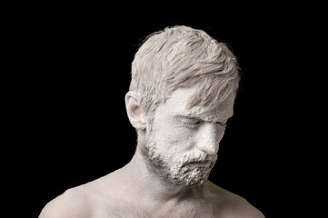 portrait of a guy in white powder