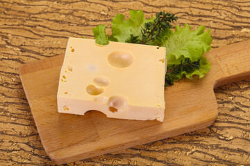 Maasdam cheese brick