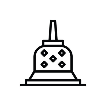 recommend clip art: Borobudur (Landmarks Monuments) icon outline vector. isolated on white background