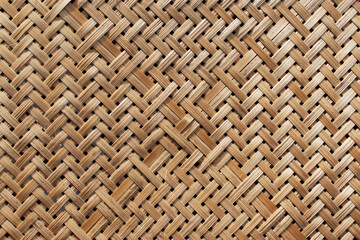Bamboo weaving pattern.Weaving bamboo wood texture handmade patterns abstract background.