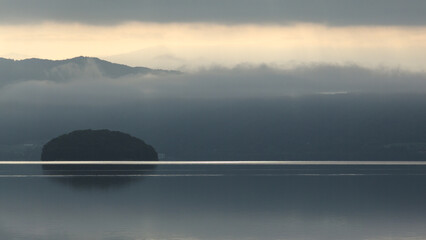 sunrise over the lake