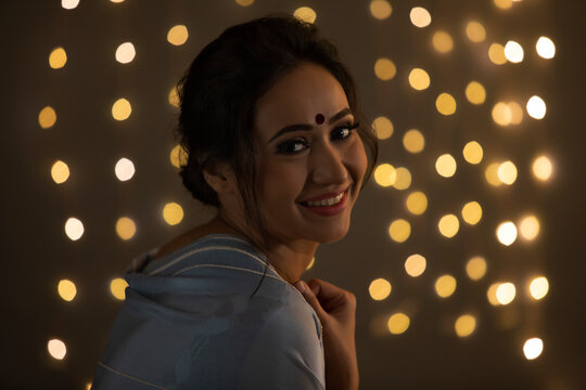Beautiful woman smiling	
