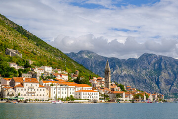 Fototapeta na wymiar Perast old town, Bay of Kotor, Montenegro.
