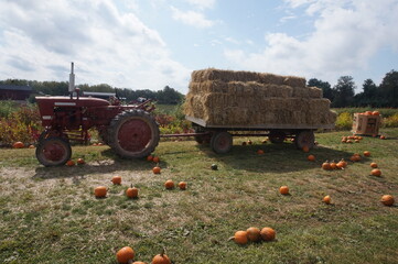 Tracor with Hay Bales