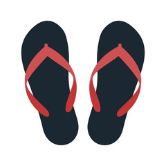 Beach slippers icon isolated on white background