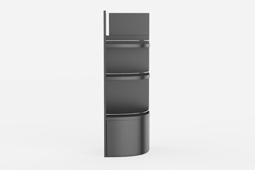 Display stand, retail display stand for product , display stands isolated on white background. 3d illustration