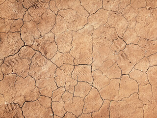 The ground has cracks in the top view for the background