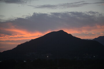 Sunset from Damyang Lake, Korea 담양호에서 바라본 일몰, 한국