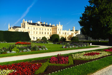 Fototapeta premium The chateau with a large garden is one of the most beautiful complexes in the Czech Republic