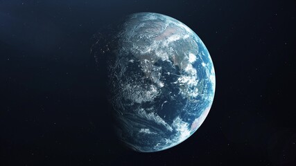 Realistic Planet Earth from space. 3d illustration