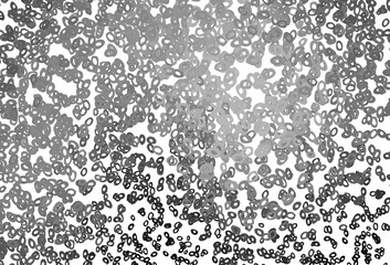 Light Silver, Gray vector background with bubbles.