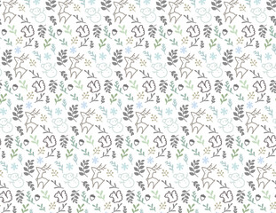 クリスマスのパターン(グリーン、ブラウン)