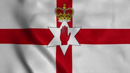 Frontal view of Northern Ireland national flag. 3d illustration