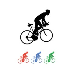 Colorful Silhouette of Freestyle Cycling