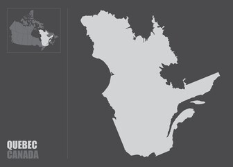 Fototapeta na wymiar Quebec province map