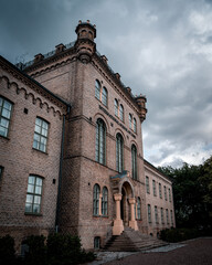 A castle like medieval school building in Lund, Sweden